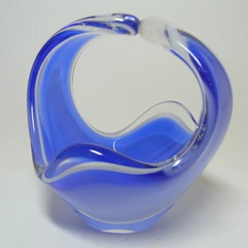 Flygsfors Coquille Glass Bowl by Paul Kedelv Signed \'58
