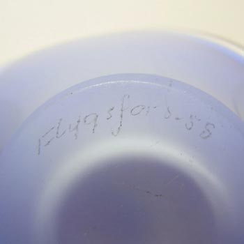 Flygsfors Coquille Glass Bowl by Paul Kedelv Signed '58