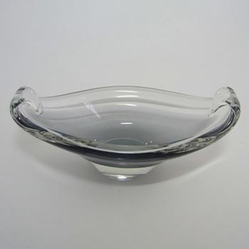 Sea Glasbruk? Swedish Grey + White Glass Sculpture Bowl