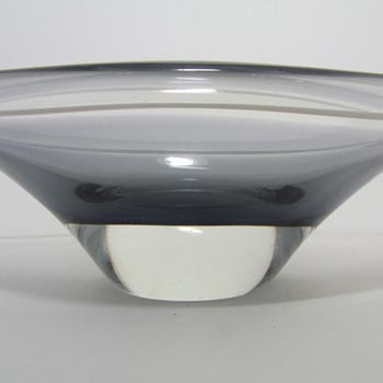 Sea Glasbruk? Swedish Grey + White Glass Sculpture Bowl