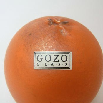 Gozo Maltese Glass Orange Fruit Paperweight - Labelled