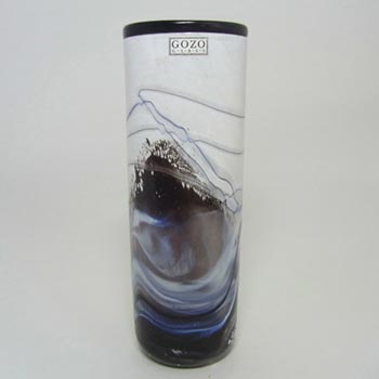 Gozo Maltese Glass \'Noir\' Vase - Signed + Labelled