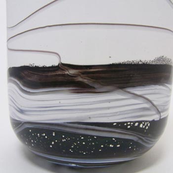 Gozo Maltese Glass 'Noir' Vase - Signed + Labelled
