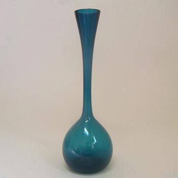 Scandinavian/Swedish 1950's/60's Turquoise Glass Bottle Vase