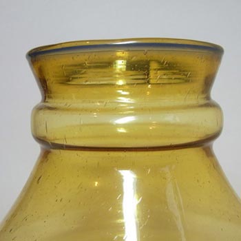 Ingrid/Ingridglaser 1970's Amber Glass Candle Holder