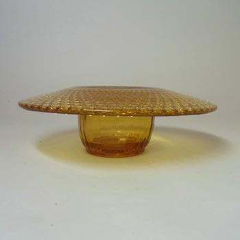 Jobling #2595 1930's Amber Art Deco Glass Posy Bowl
