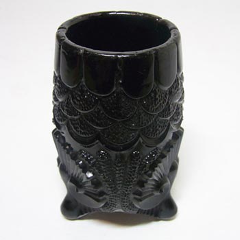 Antique Davidson 1890's Victorian Black Milk Glass Vase