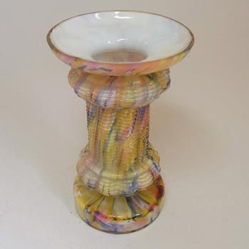 Welz Bohemian Multicoloured Spatter Glass Textured Vase
