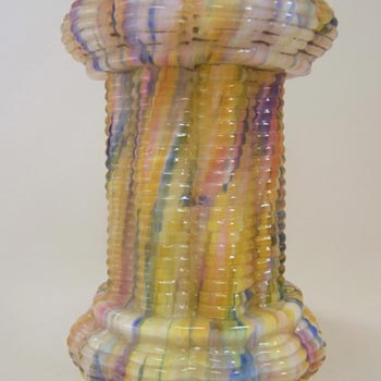Welz Bohemian Multicoloured Spatter Glass Textured Vase