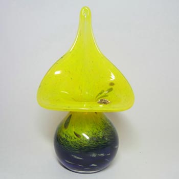 Mtarfa Yellow + Blue Art Glass Jack in the Pulpit Vase