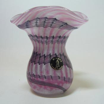 Mtarfa Organic Purple & White Glass Vase - Signed