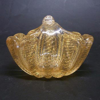 (image for) Barovier &Toso Murano Cordonato Oro Goldleaf Glass Bowl