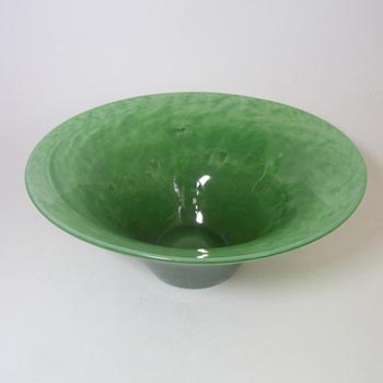 Large Nazeing 1950\'s Clouded Green Bubble Glass Bowl