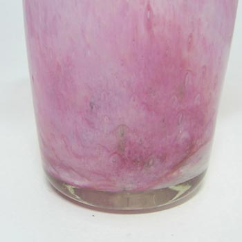 Nazeing 1950's Clouded Pink Bubble Glass Vase - Label