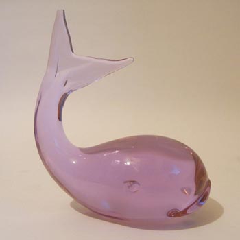 Czech/Swedish? Neodymium/Alexandrite Lilac Glass Whale