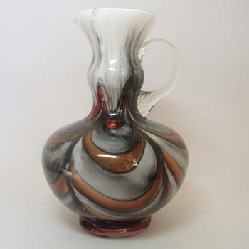 Italian V.B. Opaline Florence Marbled Glass Vase/Jug