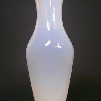 French or Italian Opaline/Opalescent White Glass Vase