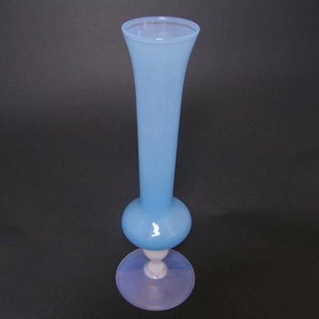 Italian or French Blue & Opalescent White Glass Vase