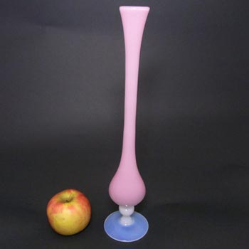 Italian or French Pink & Opalescent White Glass Vase