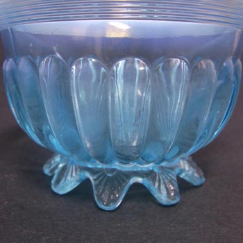 Davidson 1900s Blue Pearline Glass 'Lady Caroline' Bowl