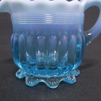 Davidson 1900s Blue Pearline Glass 'Lady Caroline' Jug