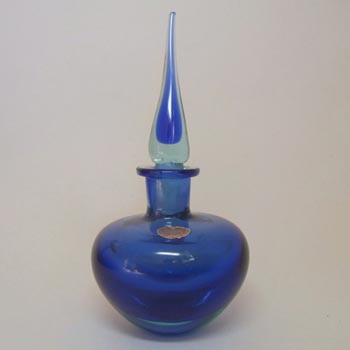 Murano/Sommerso 1950's Blue Glass Perfume/Scent Bottle