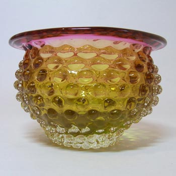 Prachen Czech Amber Glass Bowl - Frantisek Koudelka