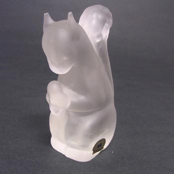 Reijmyre Swedish Glass Squirrel Paperweight - Labelled