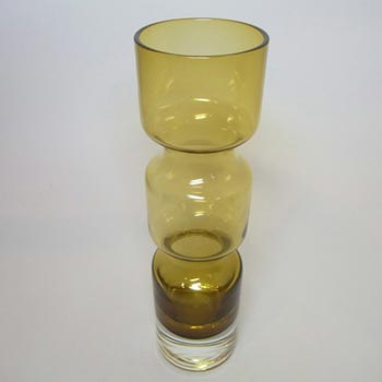 Aseda Bo Borgstrom Swedish Amber Glass Hooped Vase