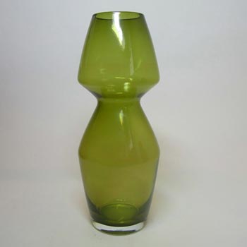 Riihimaki #1479 Riihimaen Lasi Oy Green Glass Vase
