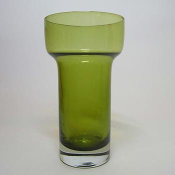 Riihimaki #1576 Riihimaen Lasi Oy Green Glass Vase