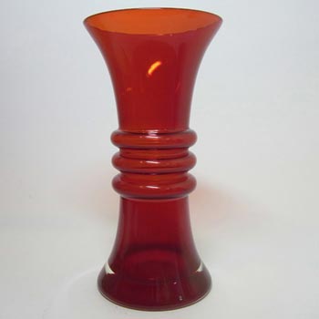 (image for) Riihimaki #1565 Riihimaen Tamara Aladin Red Glass 'Kielo' Vase