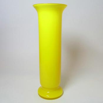 Tall Scandinavian/Italian Retro Yellow Cased Glass Vase