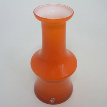 Alsterfors #AV281/20 Orange Cased Glass Vase - Labelled