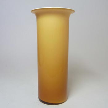 Holmegaard 'Rainbow' Amber Cased Glass 6.75" Vase by Michael Bang