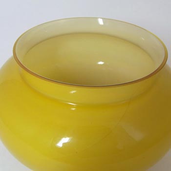 JC 1970's Swedish/Scandinavian Amber Cased Glass Vase