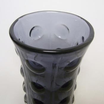 Sea Glasbruk/Kosta Swedish Purple Glass Vase - Labelled