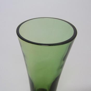 Sea Glasbruk 1970's Swedish Green & Amber Glass Vase