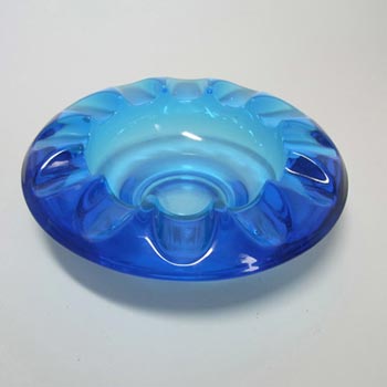 Sklo Union Rosice Blue Glass Bowl - Adolf Matura #983