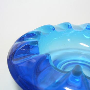 Sklo Union Rosice Blue Glass Bowl - Adolf Matura #983