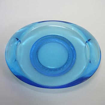 Sklo Union Rudolfova Hut Blue Glass Bowl - Adolf Matura