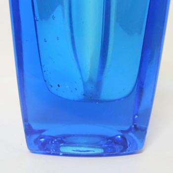 Sklo Union Rosice Blue Glass Vase by Miroslav Kubinec