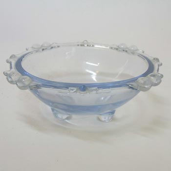 Sowerby #2644 Art Deco 1930's Blue Glass Bowl/Dish