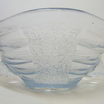 Sowerby #2614 Art Deco 1930's Blue Glass Elephant Bowl