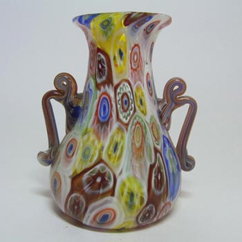(image for) Fratelli Toso Millefiori Canes Murano Multicoloured Glass Vase