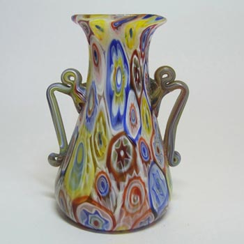 (image for) Fratelli Toso Millefiori Canes Murano Multicoloured Glass Vase