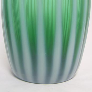 Harrachov Czech Green Opalescent Glass Vase by Milan Metelak