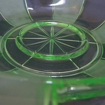 Walther Art Deco Uranium Glass 'Gorlitz' Bowl & Frog