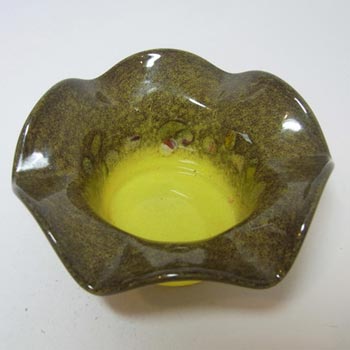 Vasart or Strathearn Yellow & Black Glass Bowl B021