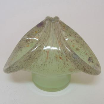 Vasart Labelled Green Mottled Glass Bowl B003